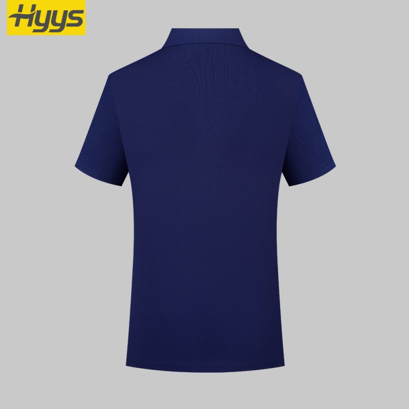 seamless high elastic workwear polo shirt YJ-1168T-polo-back