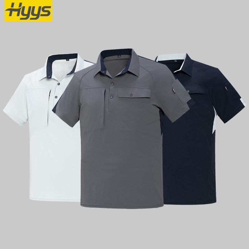 YJ-1190T quick drying short sleeved work t shirt set