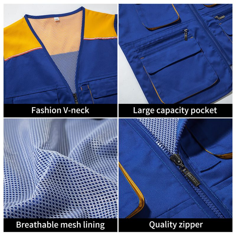 colorblock mesh work vest YJ-9005