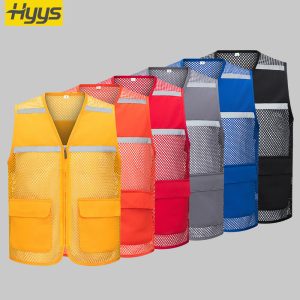 high visibility mesh work vest