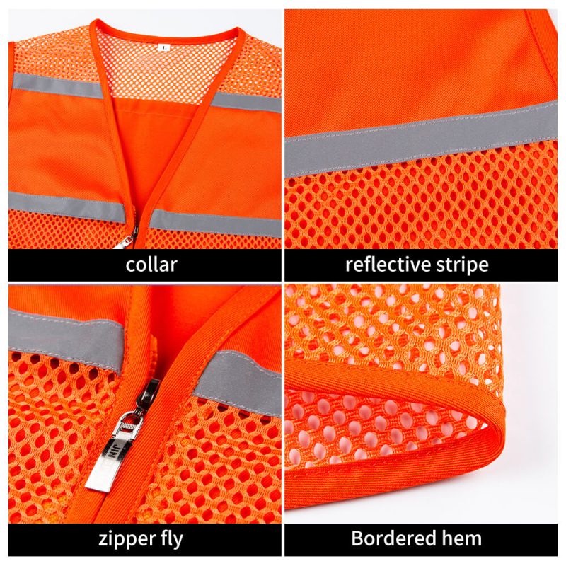 High visibility mesh work vest - Image 9