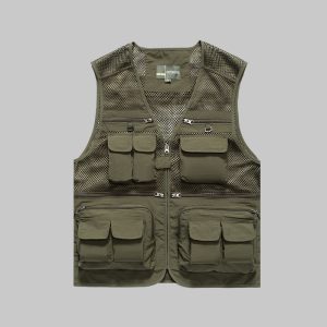 summer mesh three dimensional pocket work vest