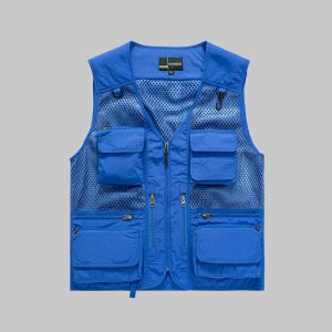 mesh vest with three dimensional pockets (detachable at the back)