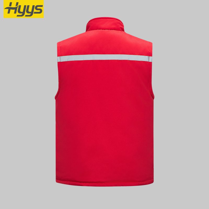 Winter high visibility warm work vest