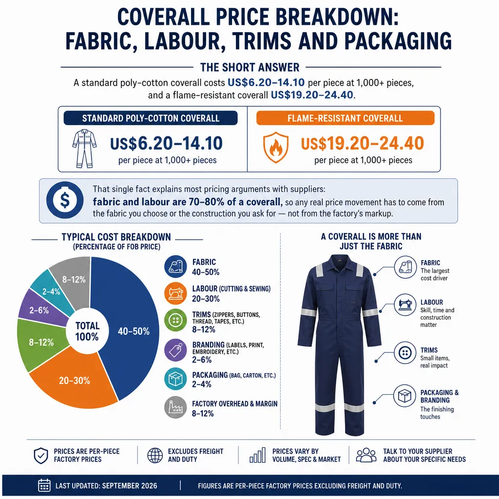 coverall price per piece