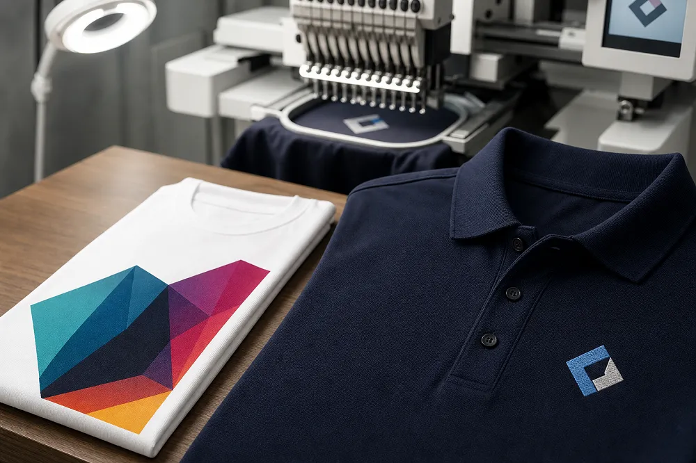 custom logo embroidery and print