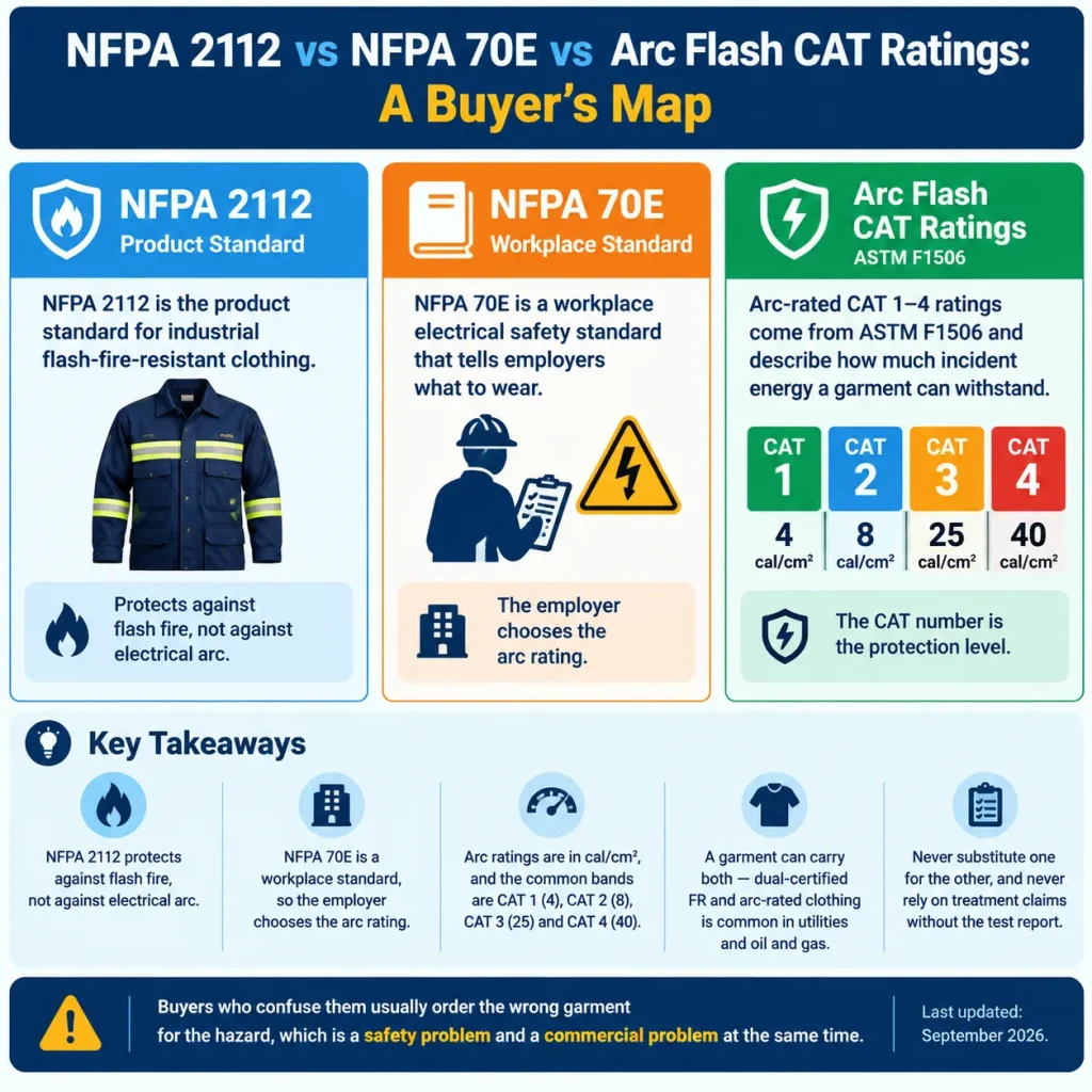 NFPA 2112 vs 70E vs Arc Flash CAT Ratings Explained