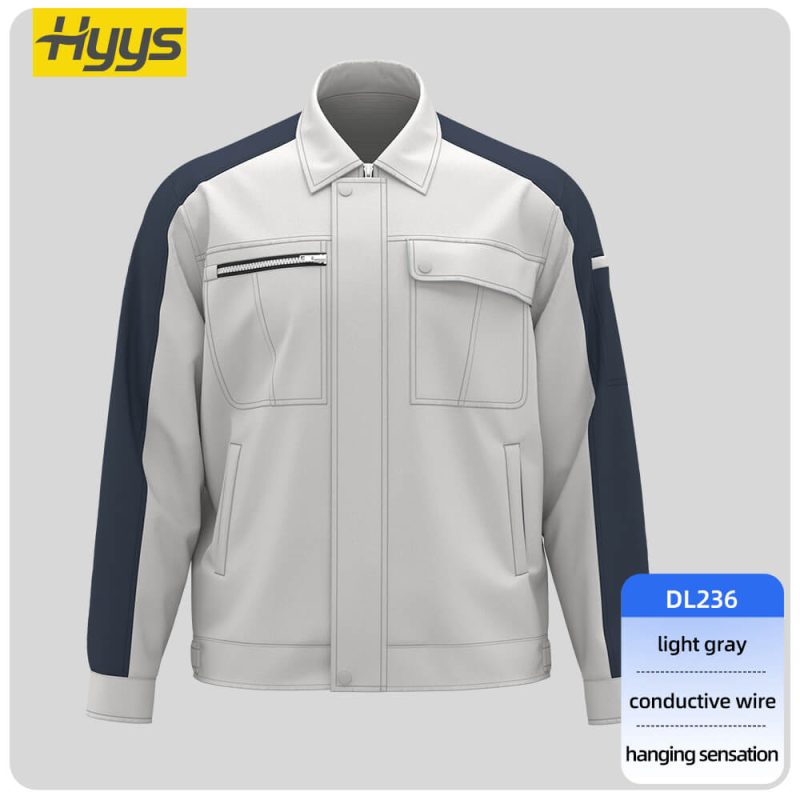 dl236-high-quality-wear-resistant-work-clothes-jacket-light-gray