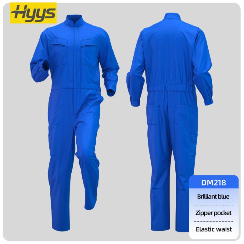 Polyester-cotton stand-up collar coveralls - Image 4