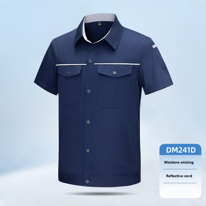 summer short sleeve moisture wicking shirt jacket (dm241d)