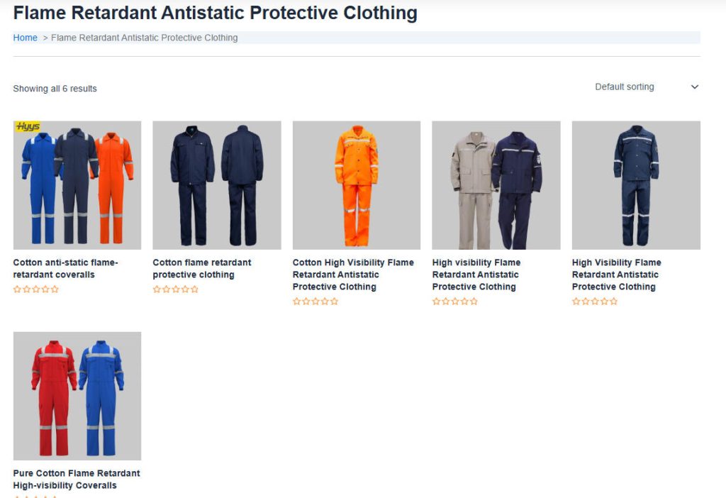 Flame Retardant Antistatic Protective Clothing