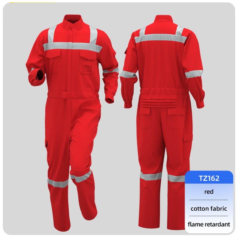 Pure Cotton Flame Retardant High-visibility Coveralls - Image 5