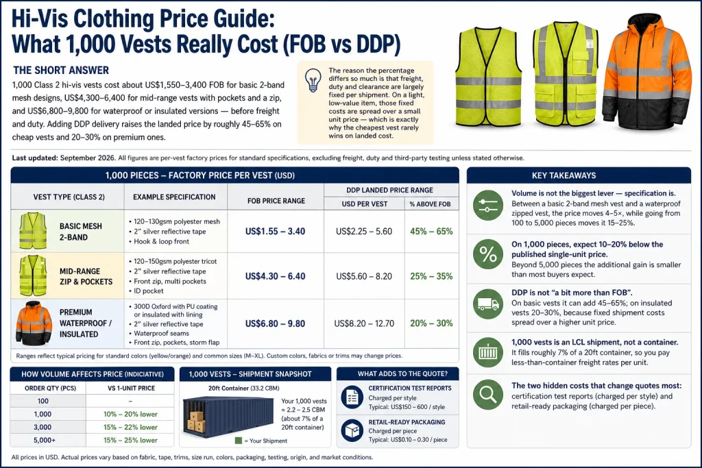 hi vis vest price 1000 vest