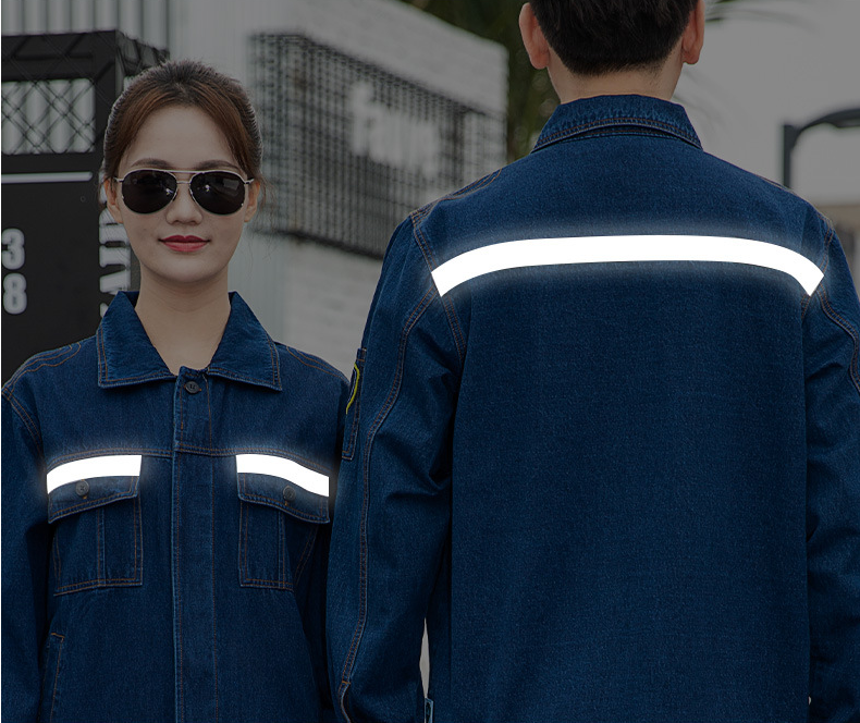 High Visibility Cotton Denim Anti-Static Suit Back View