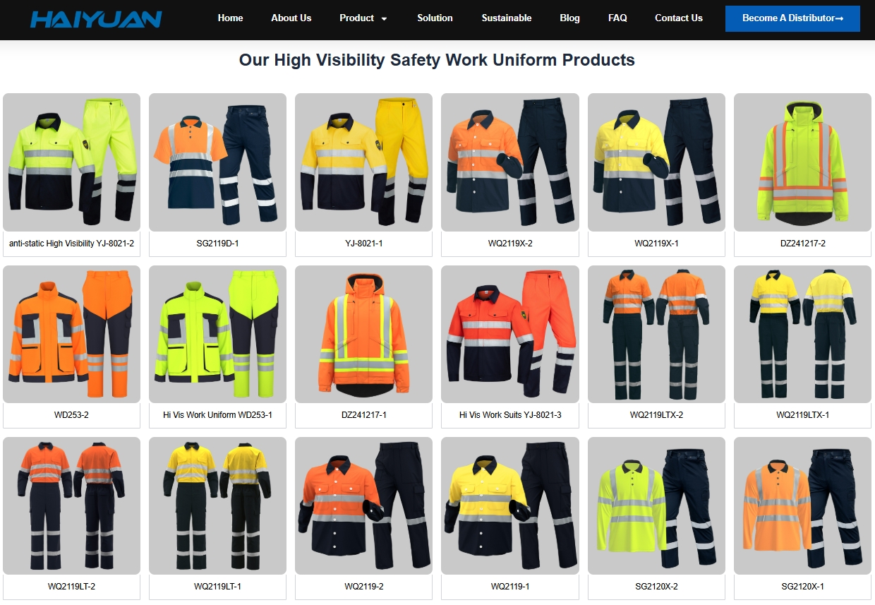 High Visibility Safety Work Uniform