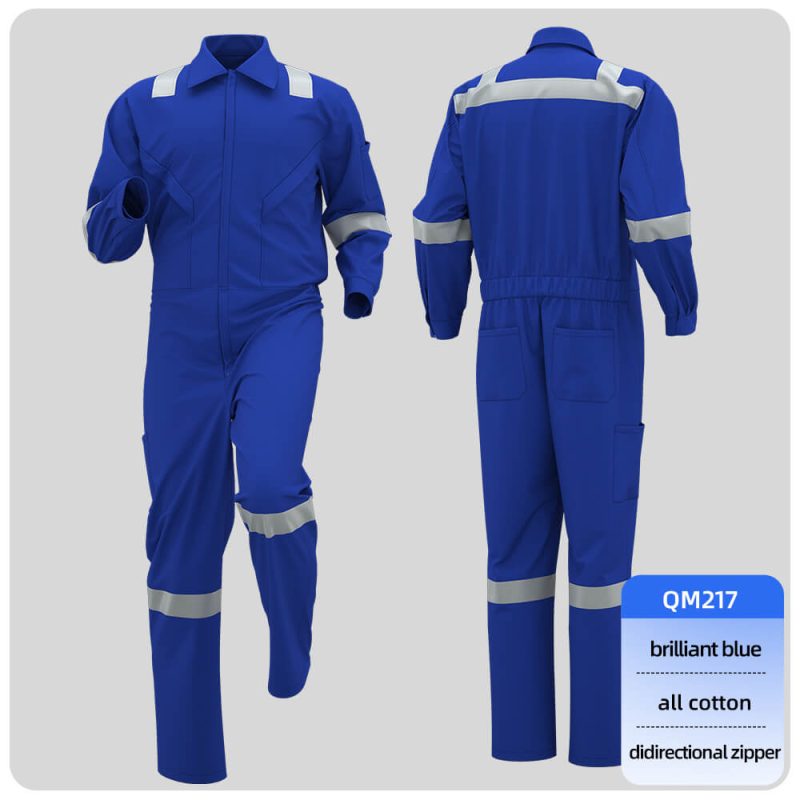 Cotton spring autumn high-visibility coveralls - Image 2