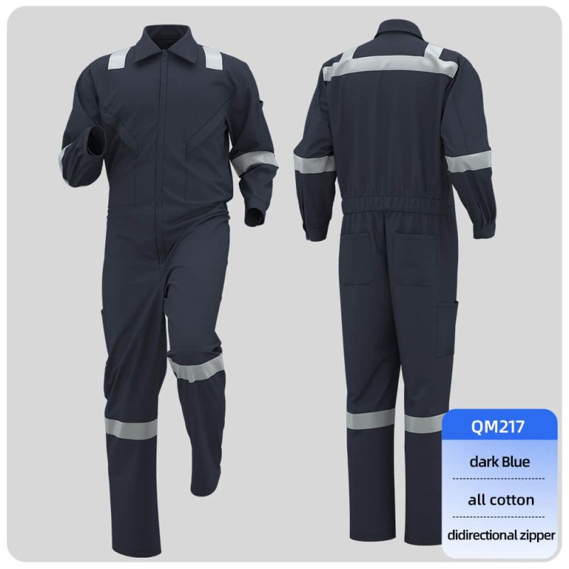 Cotton spring autumn high-visibility coveralls - Image 3