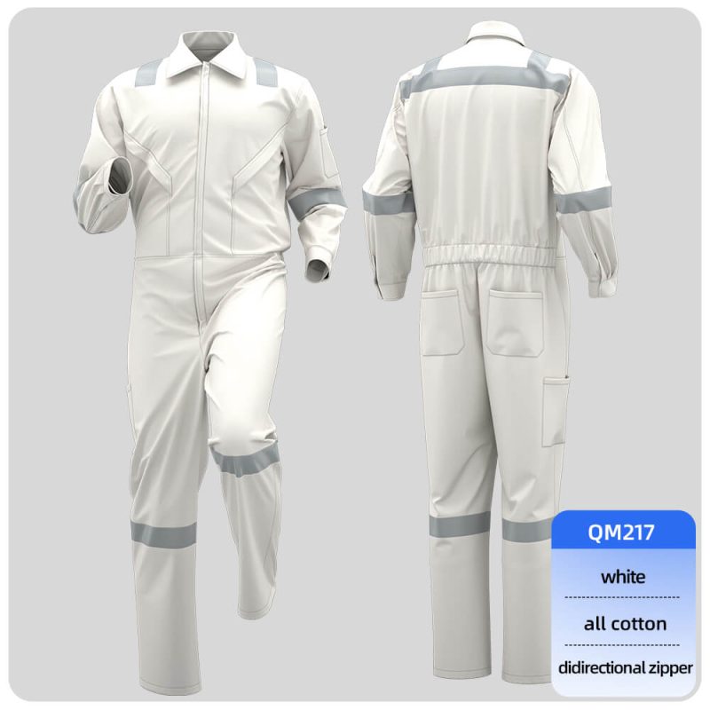 Cotton spring autumn high-visibility coveralls - Image 8