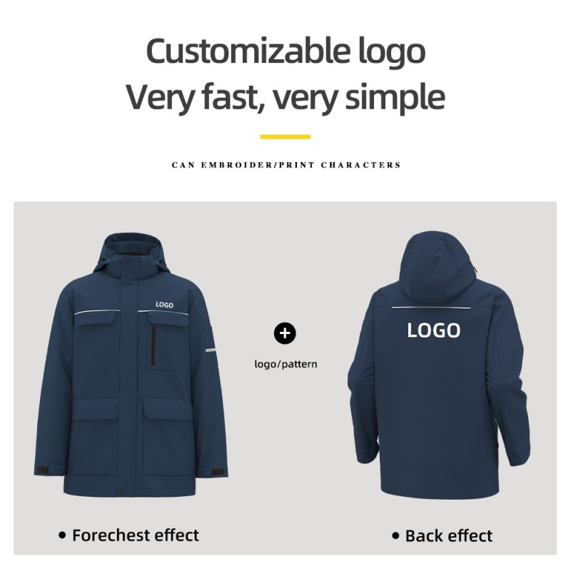 winter 100% cotton detachable fashion jacket