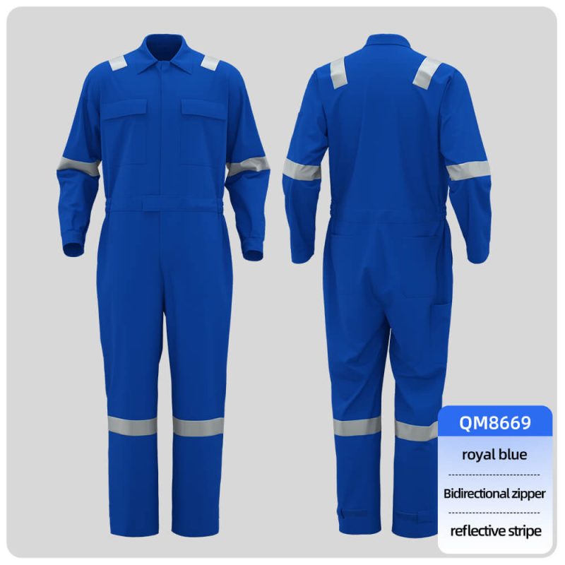 Pure cotton high-visibility coveralls - Image 2
