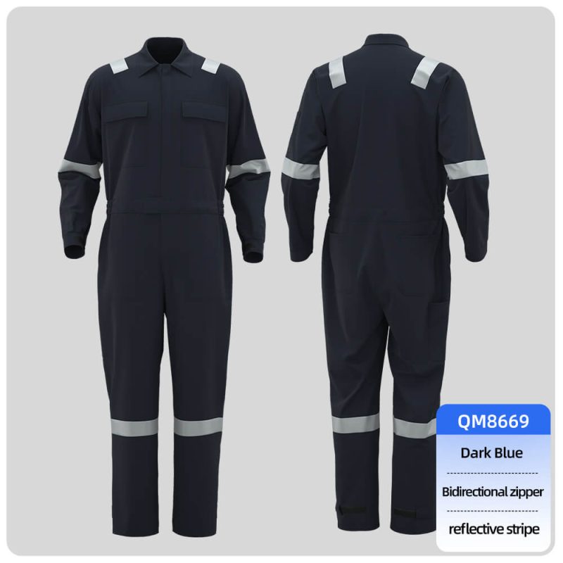Pure cotton high-visibility coveralls - Image 3