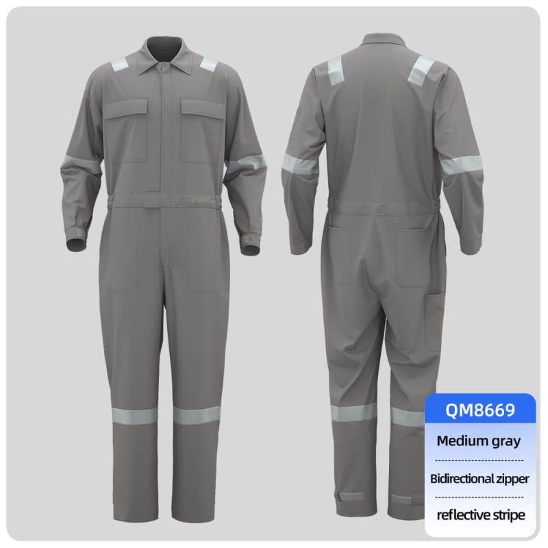 Pure cotton high-visibility coveralls - Image 6
