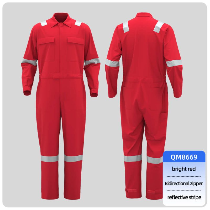 Pure cotton high-visibility coveralls - Image 8