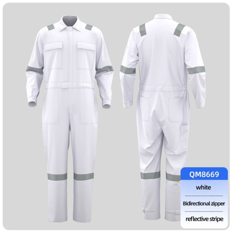 Pure cotton high-visibility coveralls - Image 9