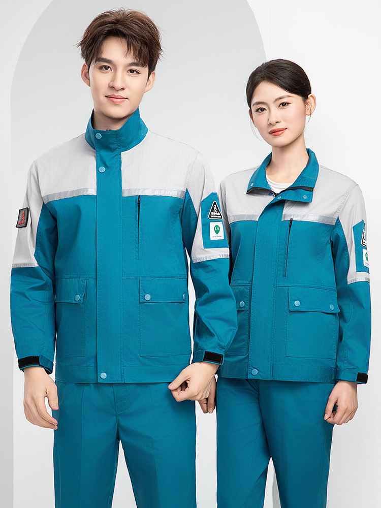 Summer anti-static safety suit cyan suit