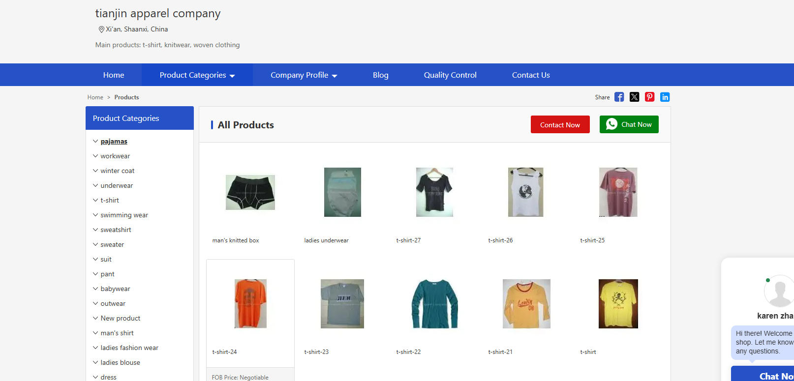 tianjin apparel company