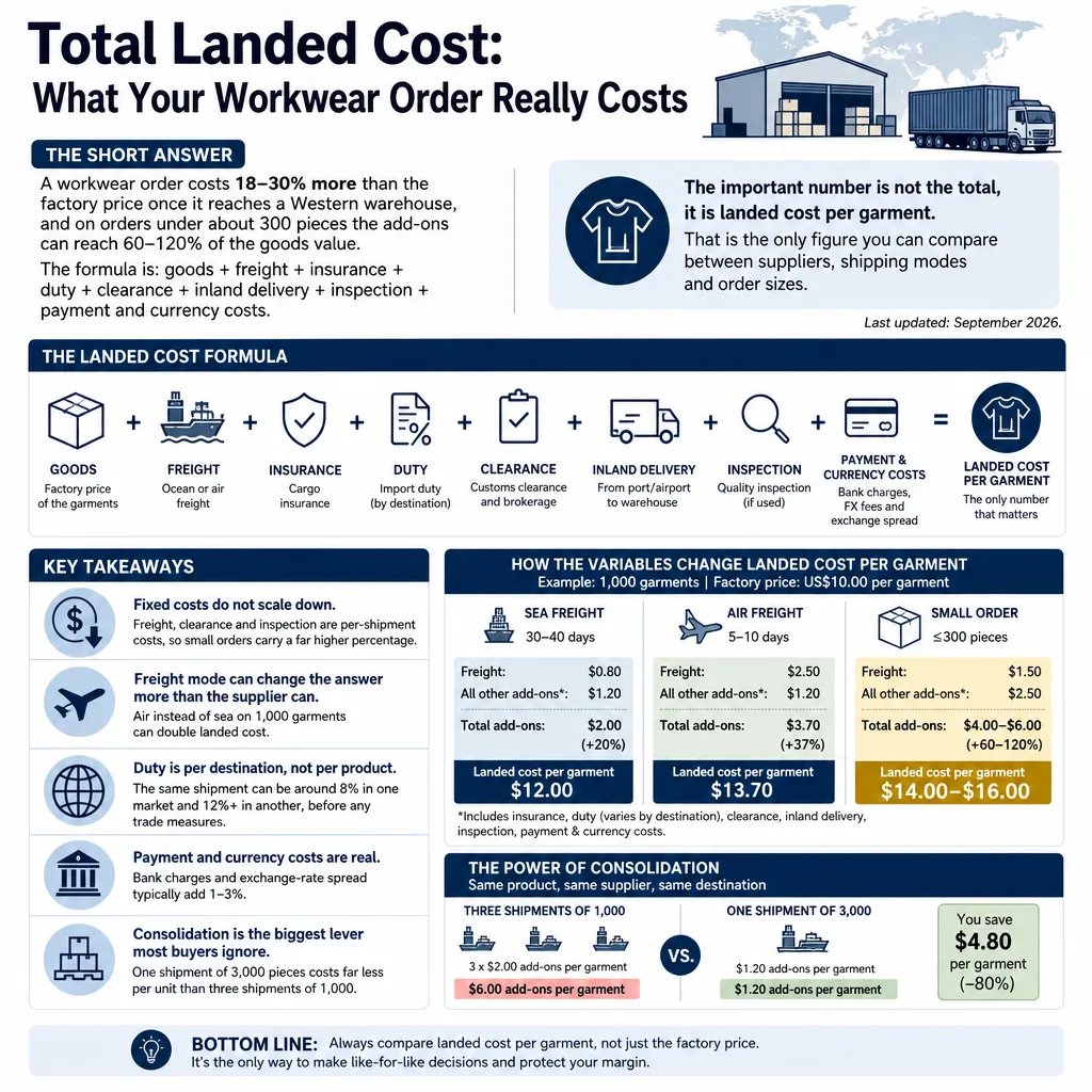 Total Landed Cost: What Your Workwear Order Really Costs