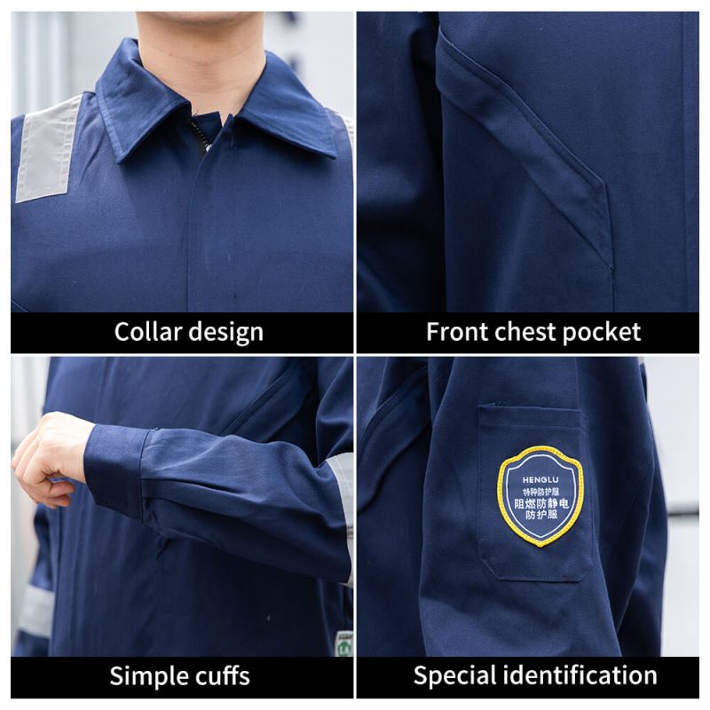 Cotton anti-static flame-retardant coveralls - Image 5