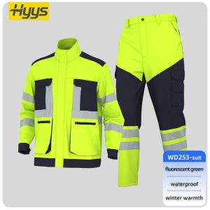 wd253-high-visibility-waterproof-cold-proof-work-clothes-suit-green