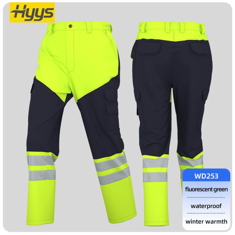 wd253-high-visibility-waterproof-cold-weather-work-pants-green