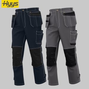 cotton multi pocket knee pad work pants