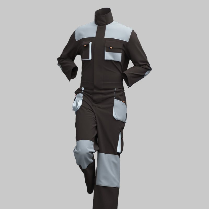 Multi-pocket Oxford Canvas Reinforced Coveralls - Image 2