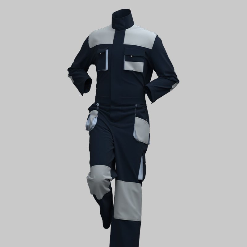 Multi-pocket Oxford Canvas Reinforced Coveralls - Image 4