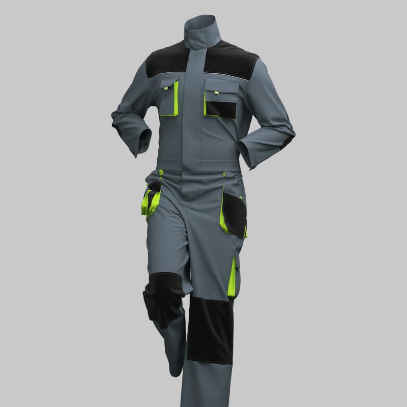Multi-pocket Oxford Canvas Reinforced Coveralls - Image 7