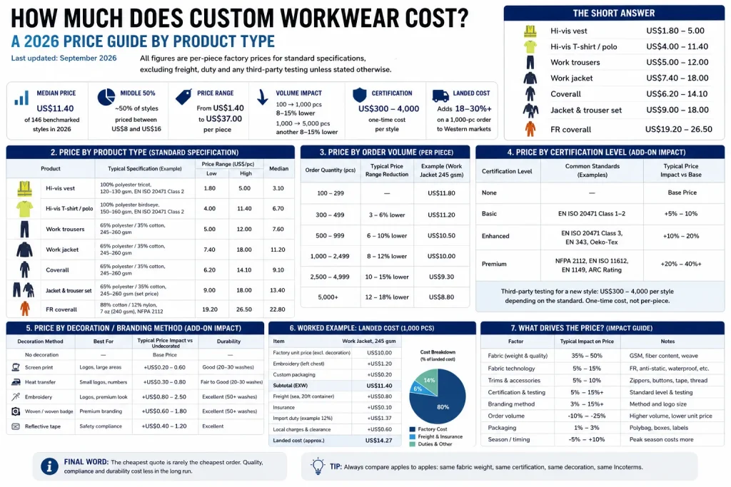 workwear cost 2026 price