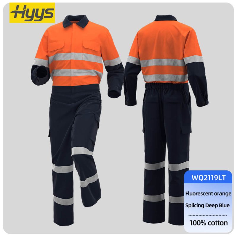 Spring Autumn Pure Cotton High-visibility Coveralls - Image 2