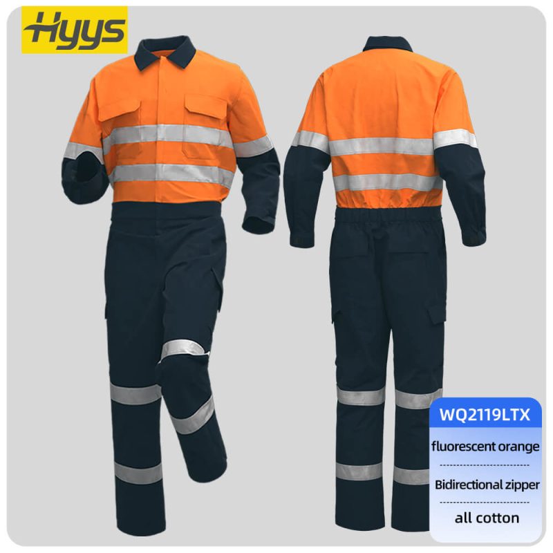 Summer thin cotton high-visibility coveralls - Image 5