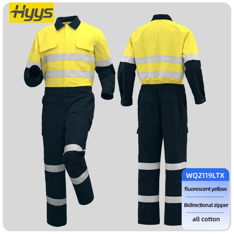 Summer thin cotton high-visibility coveralls - Image 6