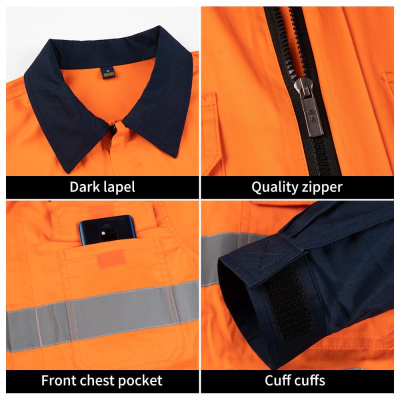 Summer thin cotton high-visibility coveralls - Image 2